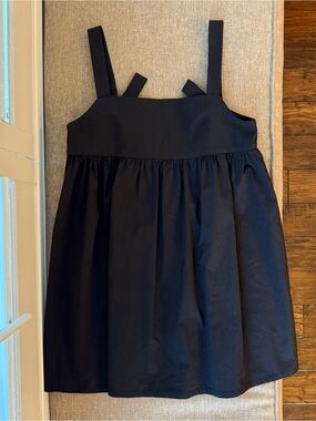 8seconds Black A-Line Babydoll Back Ribbon Mini Dress Womens M